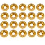 JDMSPEED 20pcs Gold Billet Aluminum Fender/Bolt Engine Bay Dress Up/Bumper Washer Kit