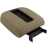 JDMSPEED TAN FRONT CENTER CONSOLE LID ARMREST COVER Fit 07-14 GMC SIERRA CHEVY SILVERADO