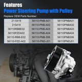 JDMSPEED Power Steering Pump w/ Pulley 21-5419 For Acura RSX Honda 2002-2006 Element CR-V