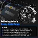 JDMSPEED Power Steering Pump w/ Pulley 21-5419 For Acura RSX Honda 2002-2006 Element CR-V