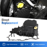 JDMSPEED 1 Pcs Black Engine Oil Pan HL3Z6675A Fits For 2017-2019 Ford F-150 V6 3.5L New