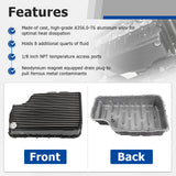 JDMSPEED Brushed Deep 10R140 Transmission Pan Aluminum NEW For 2020+ Ford 6.7L Super Duty