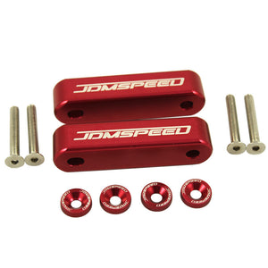 JDMSPEED Red Hood Spacer Risers Set For Acura Honda Integra CRX Civic 88-00 90-01