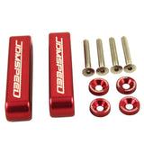 JDMSPEED Red Hood Spacer Risers Set For Acura Honda Integra CRX Civic 88-00 90-01