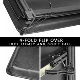 JDMSPEED For 14-19 Chevy Silverado GMC Sierra Truck Bed Soft Tonneau Cover 5.8ft 4-Fold