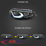 JDMSPEED Pair Full LED Headlights With Start-up Animation For 15-17 Golf MK7