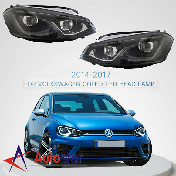 JDMSPEED Pair Full LED Headlights With Start-up Animation For 15-17 Golf MK7
