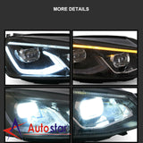 JDMSPEED Pair Full LED Headlights With Start-up Animation For 15-17 Golf MK7