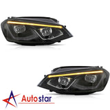 JDMSPEED Pair Full LED Headlights With Start-up Animation For 15-17 Golf MK7