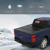 JDMSPEED 6ft Lock Hard Tri-Fold Tonneau Cover For 2016-2020 Toyota Tacoma Truck Bed