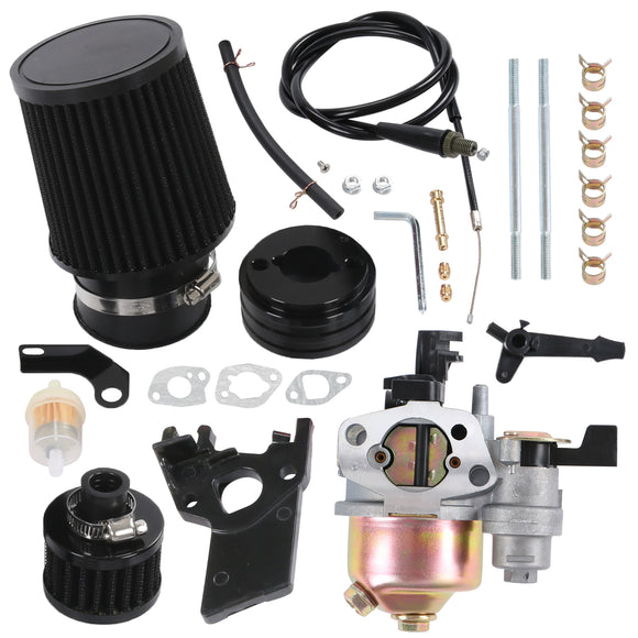 JDMSPEED For Predator 212cc 6.5 Hp Carburetor Air Filter Adapter Intake Spark Plug Kit