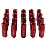 JDMSPEED 20pcs Red M12X1.5 60MM Aluminum Tuner Racing Lug Nuts For Acura Honda Toyota