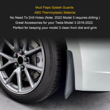 JDMSPEED 4PCS NEW Splash Guards Mud Flaps Front Rear For Tesla Model 3 2016-2022
