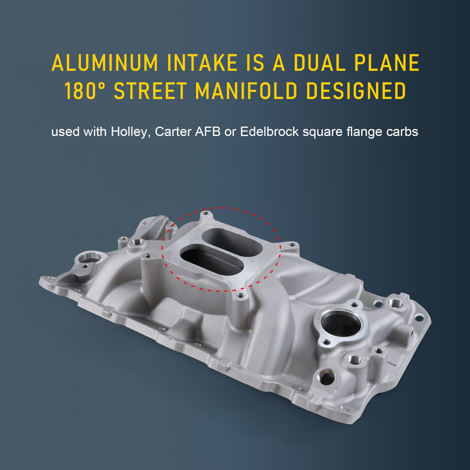 Aluminum Single Plane Intake Manifold For Small Block Chevy SBC 350 400 (1957-1995)