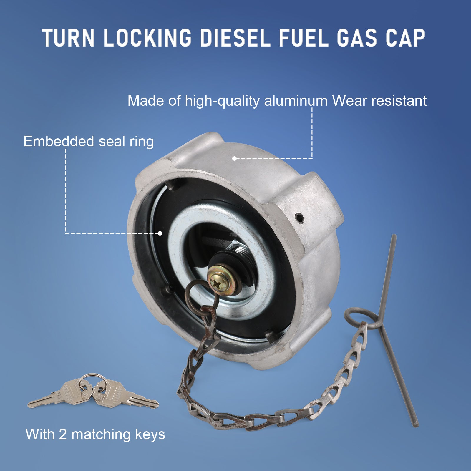 Turnt Cap JDMSPEED Aluminum RKTP 1/4 Turn NON Locking Diesel Fuel Cap For Freigh ...