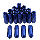 JDMSPEED 20pcs Blue M12X1.5 60MM Aluminum Tuner Racing Lug Nuts For Acura Honda Toyota