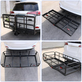 JDMSPEED 500lbs Folding Rack Cargo Basket Trailer Hitch Mount Luggage Carrier For SUV
