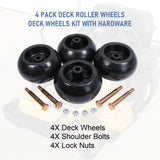 JDMSPEED 4 Pack Mower Deck Wheels Bolts For RZT50 RZT54 LT1050 SLT1554 HD 753-04856A