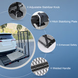 JDMSPEED Folding Wheelchair Scooter Carrier Disability Medical Rack Ramp Hitch Mount