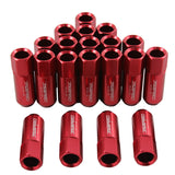 JDMSPEED 20pcs Red M12X1.5 60MM Aluminum Tuner Racing Lug Nuts For Acura Honda Toyota