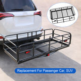 JDMSPEED 500lbs Folding Rack Cargo Basket Trailer Hitch Mount Luggage Carrier For SUV
