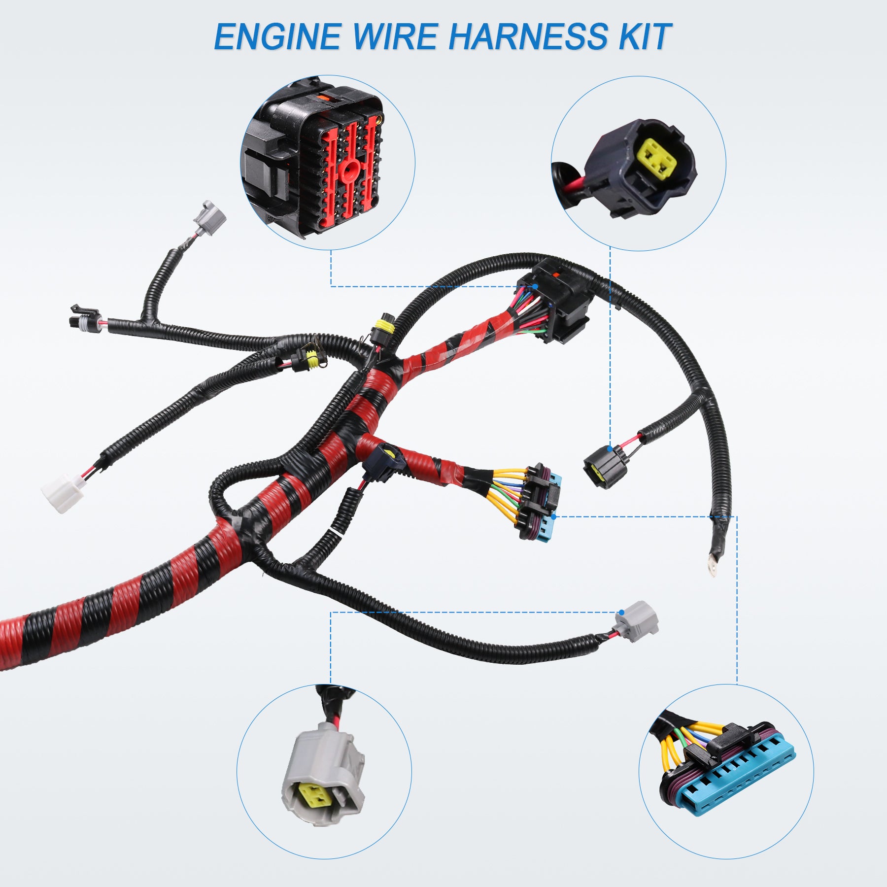 thumbnail image 2 of Autostarforus Engine Wiring Harness For 1999-2001 Ford Super Duty F250 F350 7.3L Diesel – F81Z-12B637-EA 2 of 4