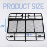 JDMSPEED 500lbs Folding Rack Cargo Basket Trailer Hitch Mount Luggage Carrier For SUV
