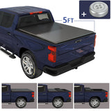 JDMSPEED 5ft Tri-Fold Soft Tonneau Cover For 2005-2021 Nissan Frontier Short Bed On Top
