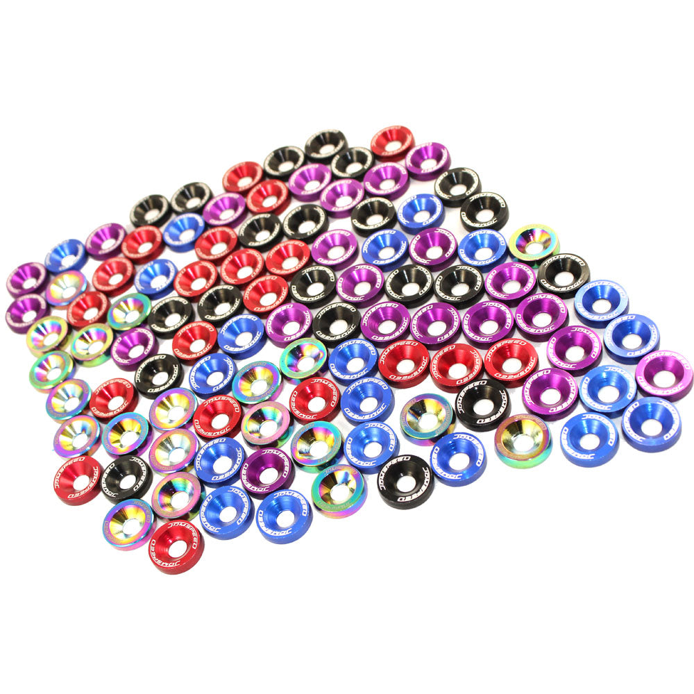 Neo Chrome JDMSPEED Aluminum Fender Washer Engine Bay Dress Up - Foto 10