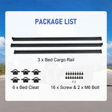 JDMSPEED Utility Rail Trail Rail Kit BLACK 82215956 For 2020-2021 Jeep Gladiator JT