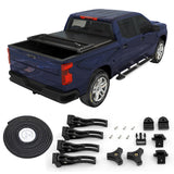 JDMSPEED 6ft Lock Hard Tri-Fold Tonneau Cover For 2016-2020 Toyota Tacoma Truck Bed