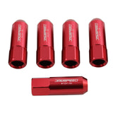 JDMSPEED 20pcs Red M12X1.5 60MM Aluminum Tuner Racing Lug Nuts For Acura Honda Toyota