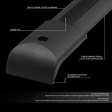 JDMSPEED Pair For 2003-2008 Honda Pilot Aluminum Roof Rack Top Rail Cross Bar