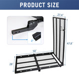 JDMSPEED Folding Wheelchair Scooter Carrier Disability Medical Rack Ramp Hitch Mount