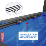 JDMSPEED Utility Rail Trail Rail Kit BLACK 82215956 For 2020-2021 Jeep Gladiator JT