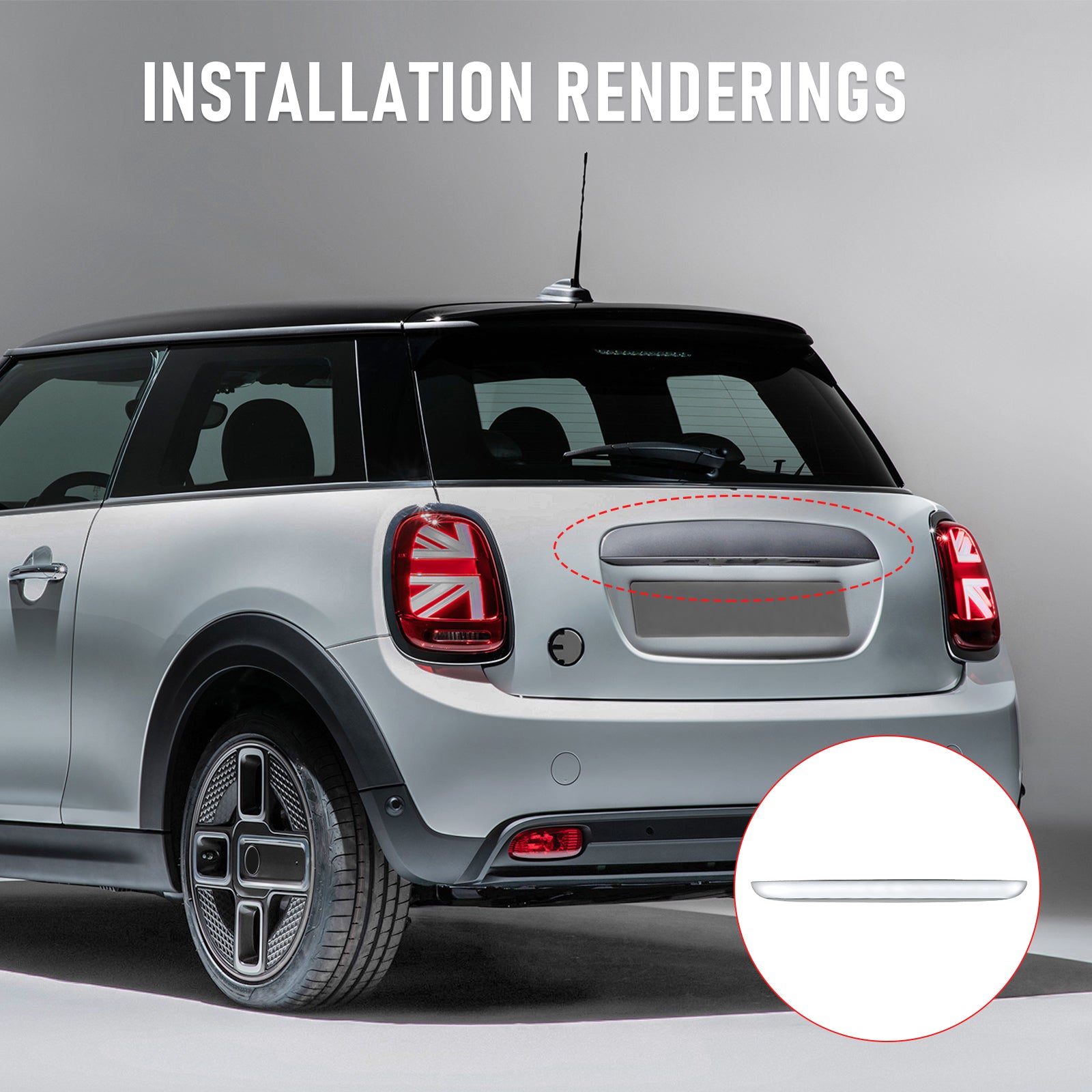 JDMSPEED Rear Trunk Liftgate Pull Handle For Mini Cooper 2007-2015 – Chrome, OE 51132753603