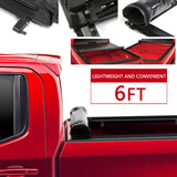 JDMSPEED 6ft Soft Roll-Up Tonneau Cover For 89-04 Toyota Tacoma w/ Side Mounting Rails