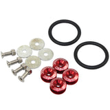 JDMSPEED FOR RED BUMPER CNC KIT TOOL FASTENERS RELEASE QUICK HATCH TRUNK UNIVERSAL