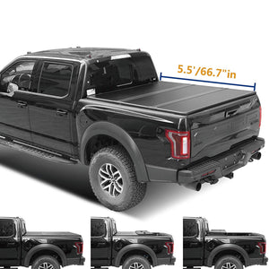 JDMSPEED Hard Tri-Fold Tonneau Cover For 2007-2021 Toyota Tundra 5.5ft Short Bed