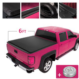 JDMSPEED 6ft Soft Roll Up Tonneau Cover Fits 2016-2020 Toyota Tacoma Truck Bed