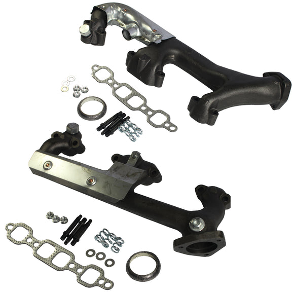 JDMSPEED Left Right Exhaust Manifold With Heat Shield For Chevrolet GMC Pickup Truck SUV