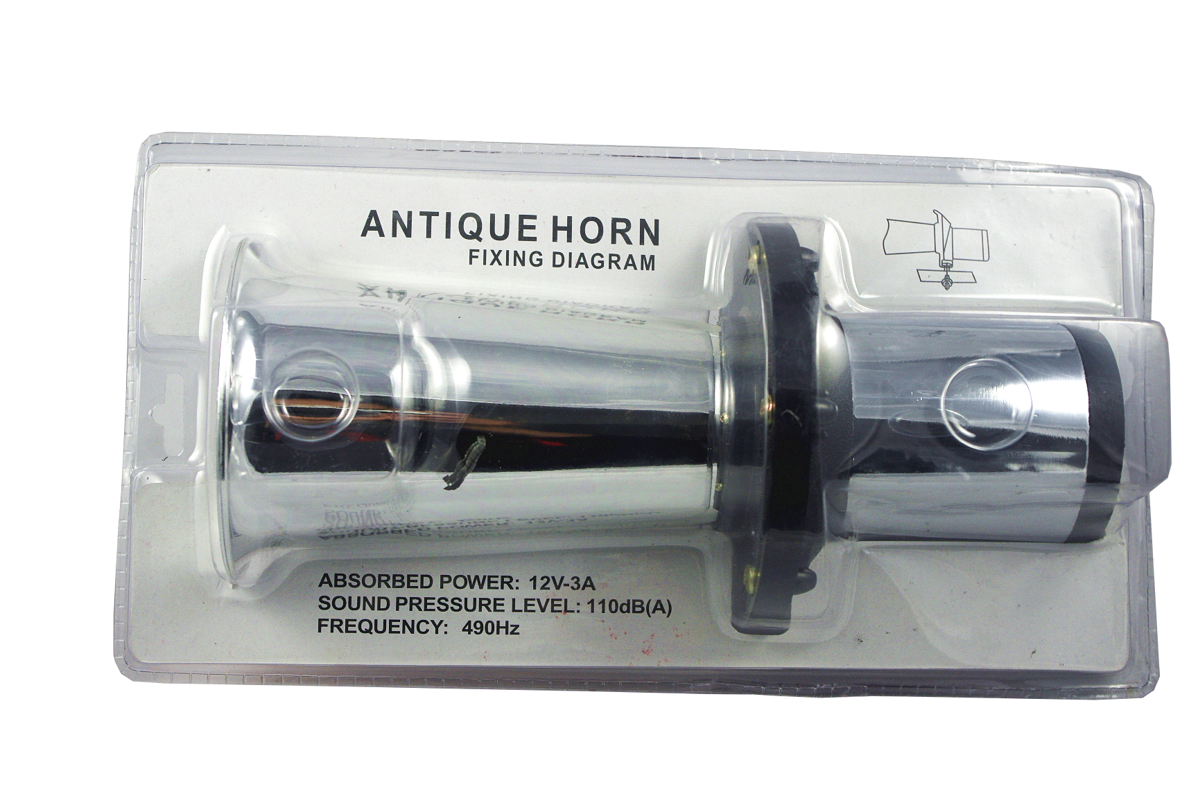 JDMSPEED 12V OLD FASHION CHROME CAR HORN HOT ROD KLAXON AHOOGA