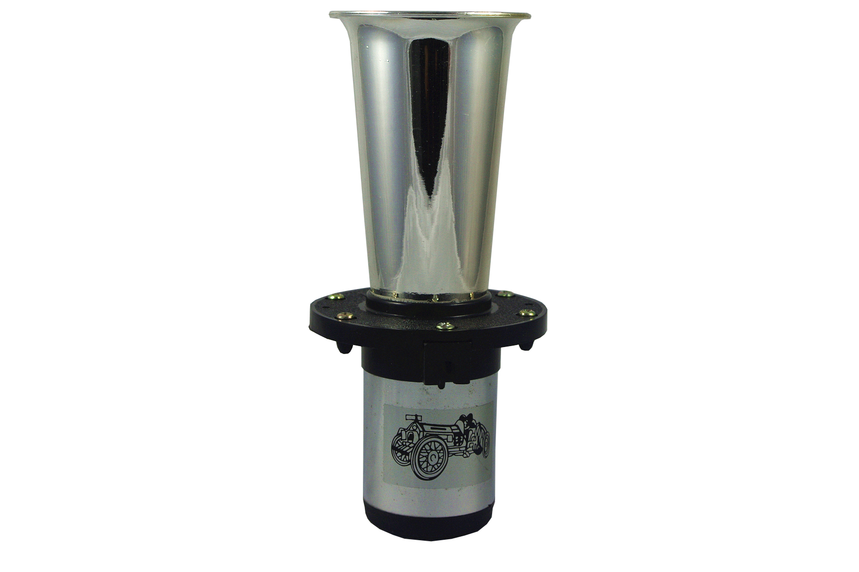 WESTꓸ A.H.O JDMSPEED 12V OLD FASHION CHROME CAR HORN HOT ROD KLAXON AHOOGA