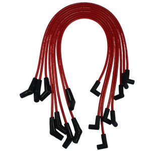 JDMSPEED Red HEI Spark Plug Wires Spiral Core 45 Degree End For BBC Chevy 396-427-454-502