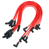 JDMSPEED Red HEI Spark Plug Wires Spiral Core 45 Degree End For BBC Chevy 396-427-454-502
