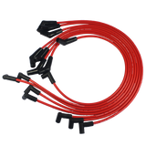 JDMSPEED Red HEI Spark Plug Wires Spiral Core 45 Degree End For BBC Chevy 396-427-454-502