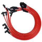 JDMSPEED Red HEI Spark Plug Wires Spiral Core 45 Degree End For BBC Chevy 396-427-454-502