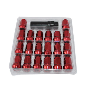 JDMSPEED Red  Heptagon STEEL JDM LUG NUTS Tuner 12x1.5 For HONDA Acura EG EK DC2