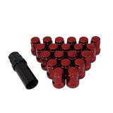 JDMSPEED Red  Heptagon STEEL JDM LUG NUTS Tuner 12x1.5 For HONDA Acura EG EK DC2