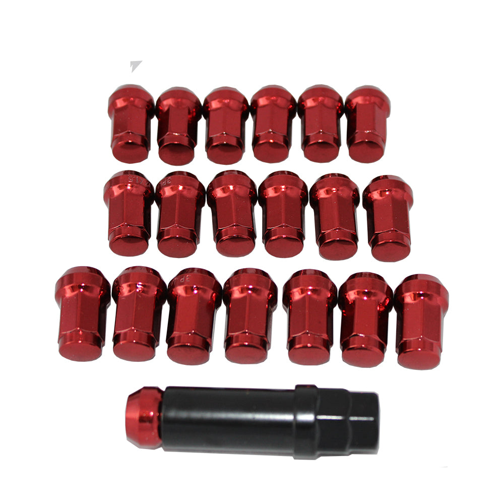 JDMSPEED Red Heptagon STEEL JDM LUG NUTS Tuner 12x1.5 For HONDA Acura